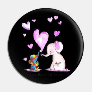 Autism Elephant Love Needs No Words Cute Pin