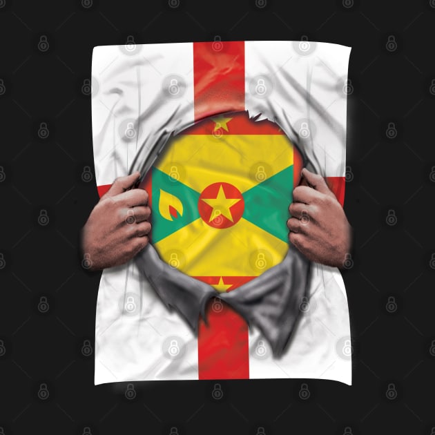 Grenada Flag English Flag Ripped - Gift for Grenadan From Grenada by Country Flags