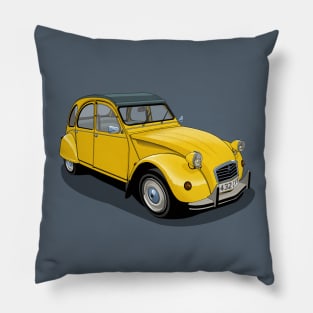 Citroen 2CV in yellow Pillow