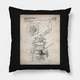 Sailing Winch Patent - Sailor Lake House Decor Art - Antique Pillow