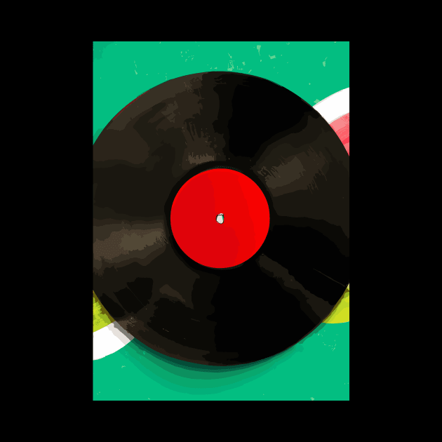 Retro Vinyl Record Colorful by maxcode