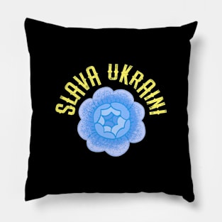 Slava ukraini! Blue rose Pillow