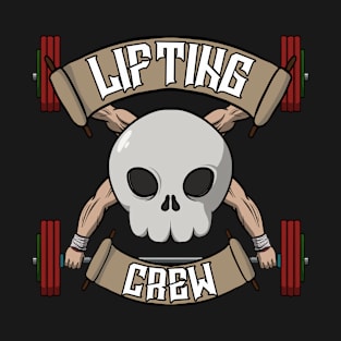 Weightlifting crew Jolly Roger pirate flag T-Shirt