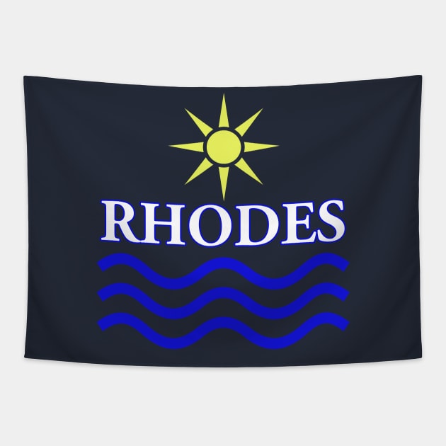 RHODES-Greece Sun Water Tapestry by BLDesign