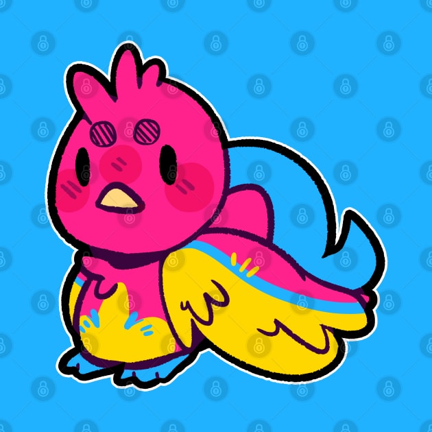 pride birb- Pansexual Variant by Brewing_Personalitea