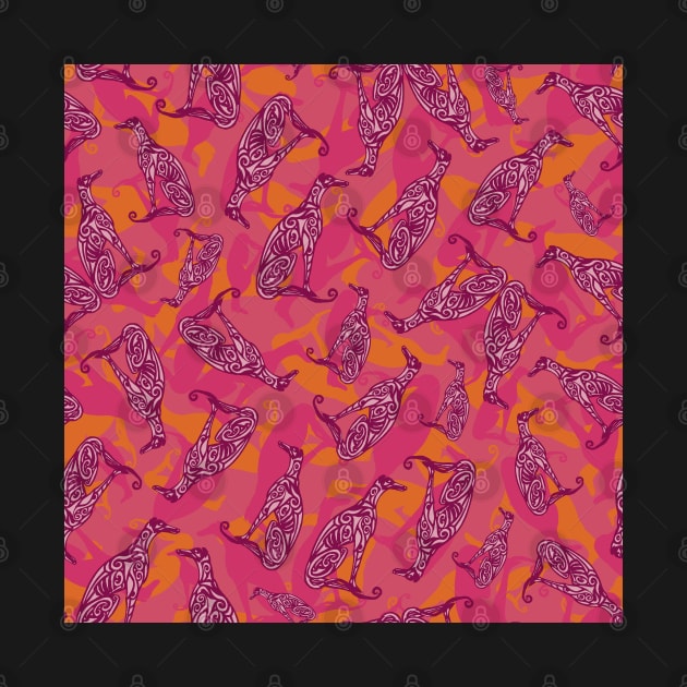 Greyhound Camo - Hot Pink by lottibrown