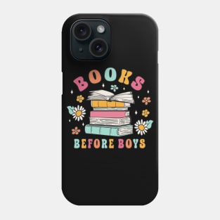 Books Before Boys Funny Book Lover Girls Phone Case