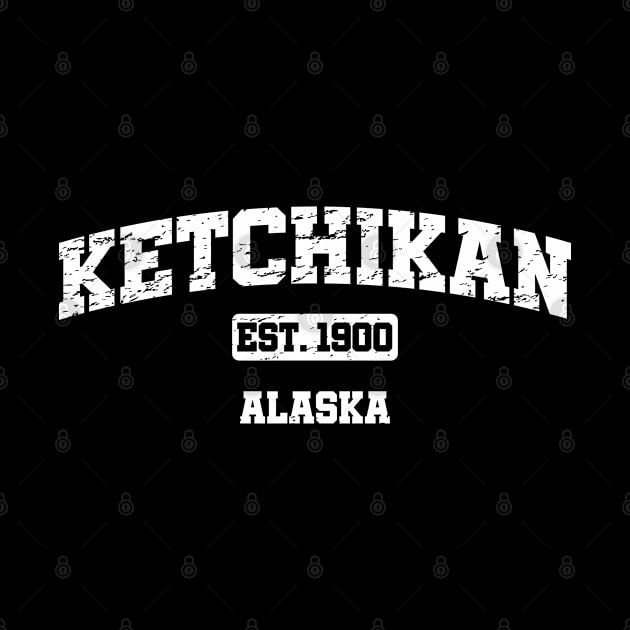 Ketchikan Alaska 1900 wht by Poppa's Designs