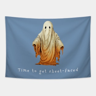 Ghost, Time To Get Sheet-Faced, Halloween Tapestry