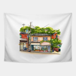 Asian streets Tapestry