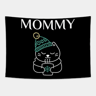 funny matching family pajama shirts, mommy Tapestry