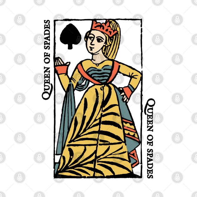 Character of Playing Card Queen of Spades by KewaleeTee