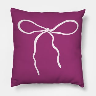 Coquette light pink bow Pillow