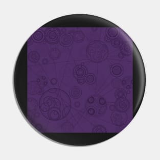 Gallifrey Pattern - Purple Pin