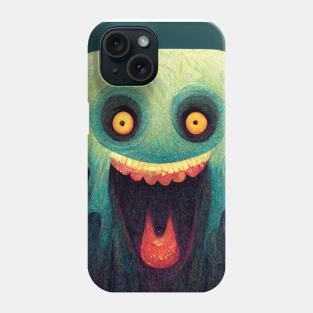 Cute Spooky Blue Monster Phone Case