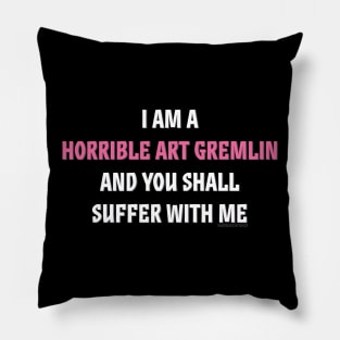 Horrible Art Gremlin Pillow