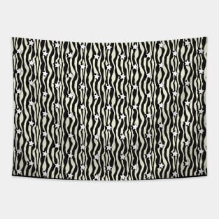 Black and White Zebra Pattern Retro Stars / VSCO Stars Tapestry