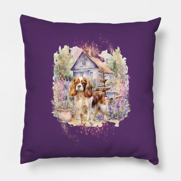 Dog - Cavalier King Charles Spaniel Pillow by KEWDesign