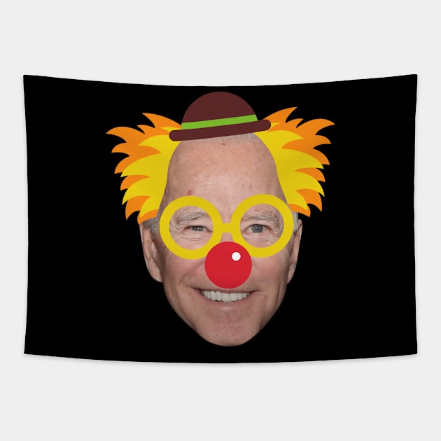 Biden Is a Clown Tapestry by RayaneDesigns