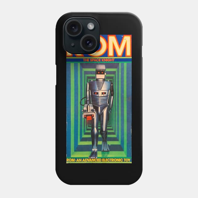 rom spaceknight toy box Phone Case by UNDER THE QUARTER