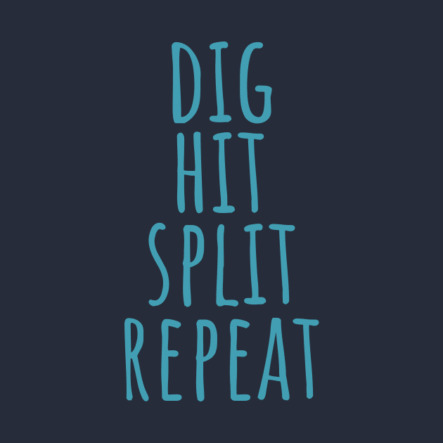 Dig Hit Split Repeat by KKpalaeoartist