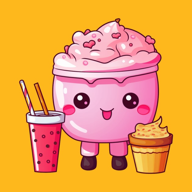 kawaii Ice cream  T-Shirt cute Candy food gilrl by nonagobich