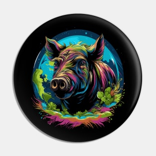 Wild Boar Earth Day Pin