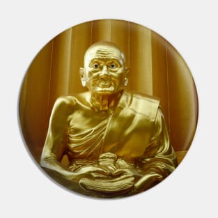 Buddha seated, Thailand. Depicted as an old man. Pin