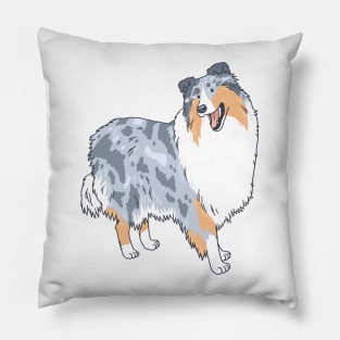 Merle Rough Collie Pillow