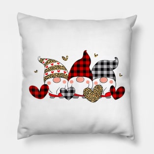 three hearts gnomes valentine's day 2023 Pillow