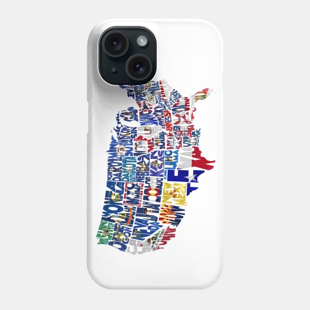 Flag Map of States Phone Case by inspirowl