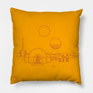 Tatooine's twofold sunset Pillow