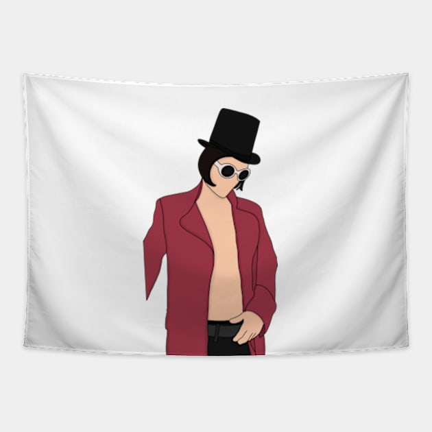 Willy Wonka TikTok Tapestry by brendalee