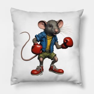Boxing Rat Pillow