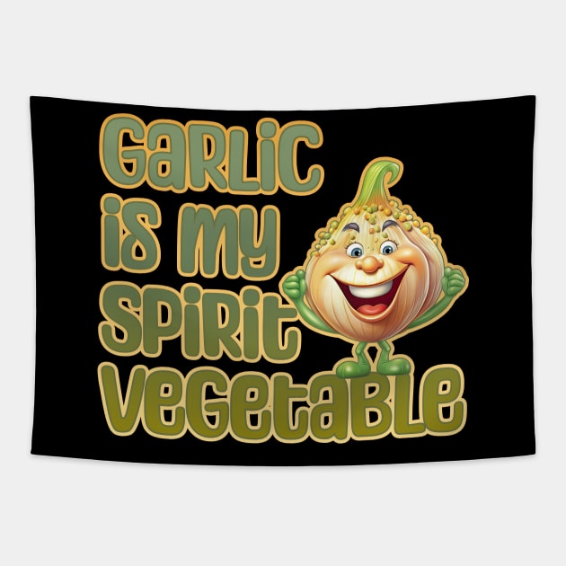 Garlic is My Spirit Vegetable Tapestry by DanielLiamGill