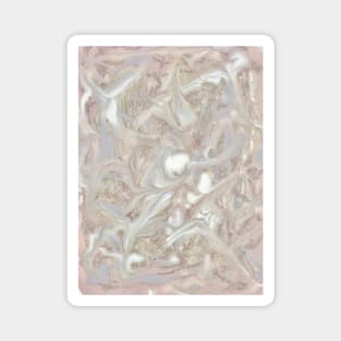 GREY PINK GOLD GLITTER MARBLE ABSTRACT DESIGN Magnet