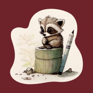 Raccoon Artist T-Shirt