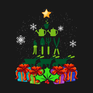 Funny Gardening Christmas Tree Decor Gift Xmas Men Women T-Shirt