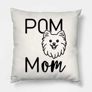 Pom Mom Pomeranian Line Art Design Pillow