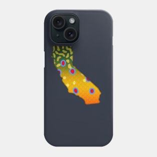 Brook Trout Fish California State Map Fishing Gifts Phone Case