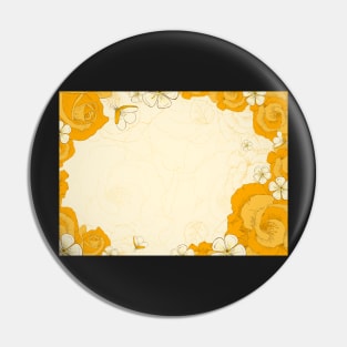 invitation card with yellow flowers Pin