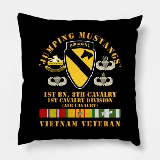 Jumping Mustangs - 1st Bn 8th Cav 1st Cav - w VN SVC Pillow