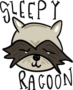 Sleepy Raccoon Funny Raccoon Magnet