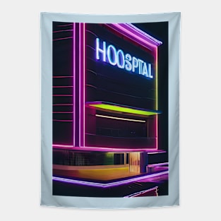 Neon hospital Tapestry