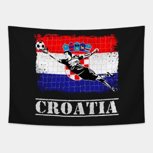 Croatia Soccer Goalie Goal Keeper Shirt Tapestry