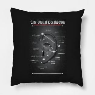 Black Ear Piercing Chart Pillow