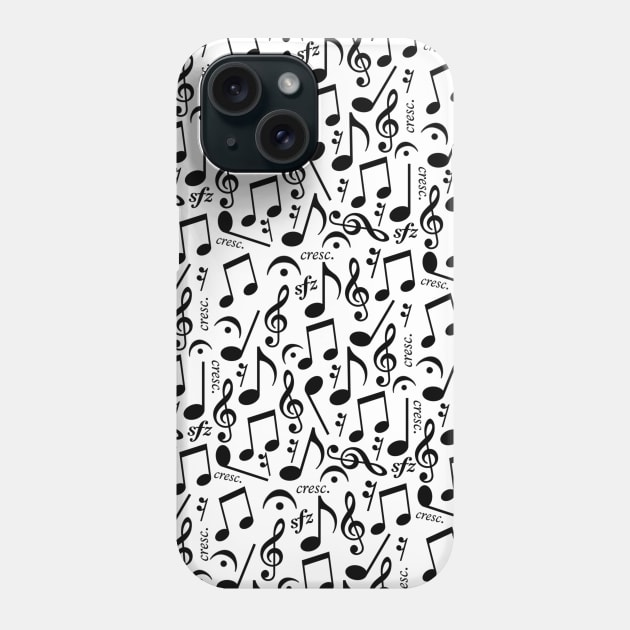 Music Notes & Symbols Phone Case by broadwaygurl18