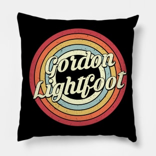 Gordon Proud Name Retro Rainbow Tribute Pillow