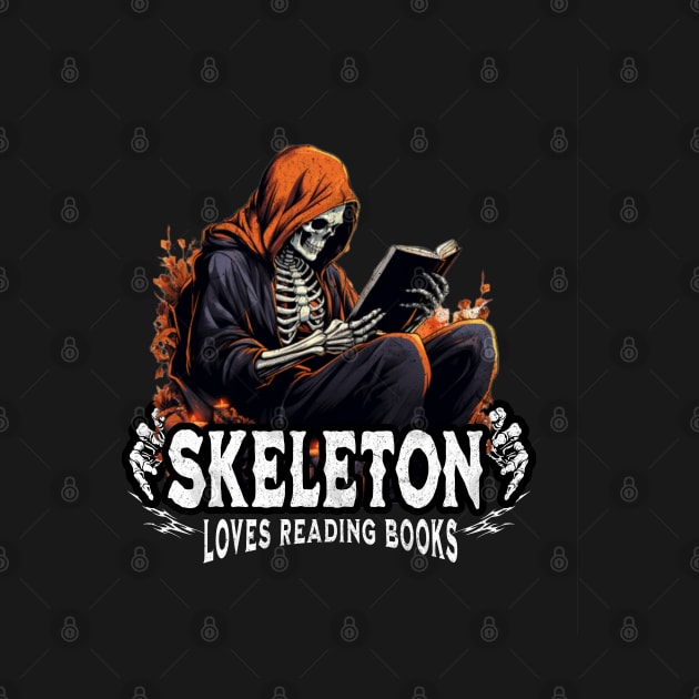 Skeleton Reading A Book Lover Tarot Card The Reader Mystic Funny Skeleton by VisionDesigner