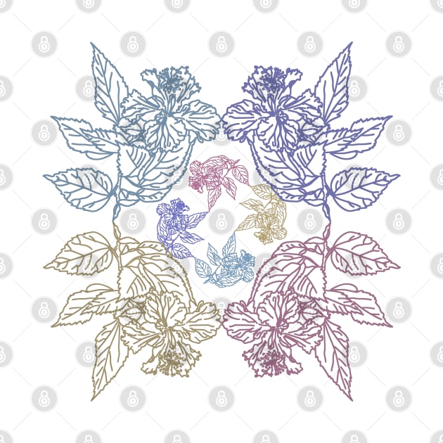 Geometrtic beautiful colorful floral design by Earthy Planty